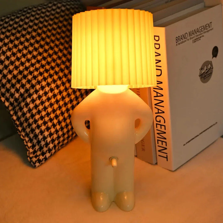 Unique LED table lamp, energy-efficient decorative lighting, a playful room accent for any home.