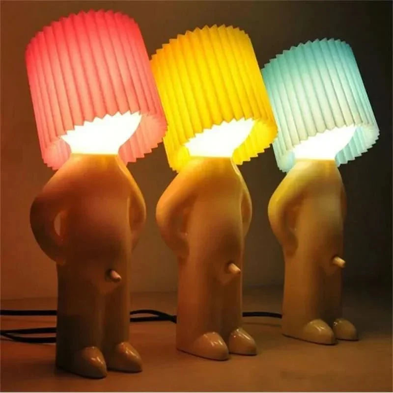 Playful LED lamp, creating a lively ambiance and mood light, energy-efficient decor for modern homes.