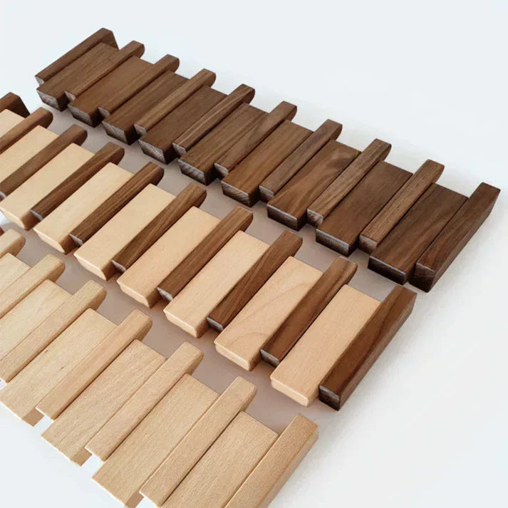 Stylish decorative piano style coat rack, wall mounted organizer for home entryway & hallway decor.