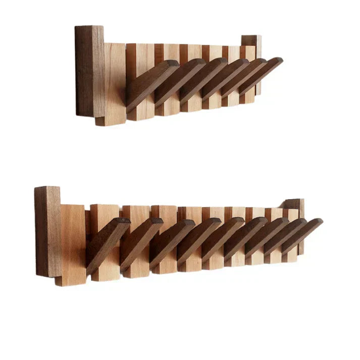 Convenient wall mounted piano coat rack, ideal for any entryway, hallway, or mudroom storage.