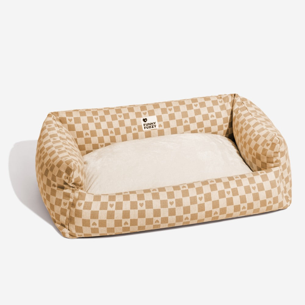 Plaid reversible mat dog bed, offering deep sleep and comfort for all dogs