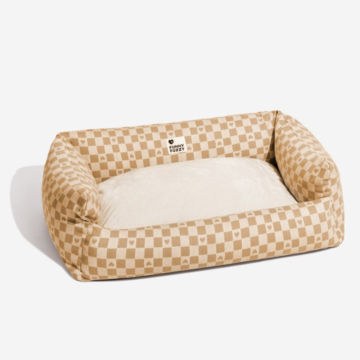 Plaid reversible mat dog bed, offering deep sleep and comfort for all dogs