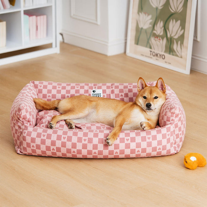 Washable deep sleep dog bed, a cozy pet sofa with a reversible mat