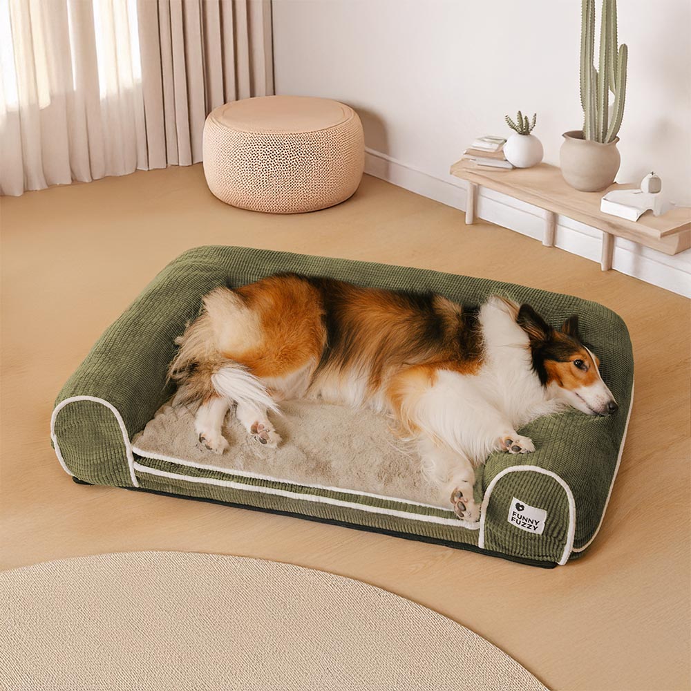 Comfortable dog bed, flannel orthopedic sofa, washable for easy maintenance