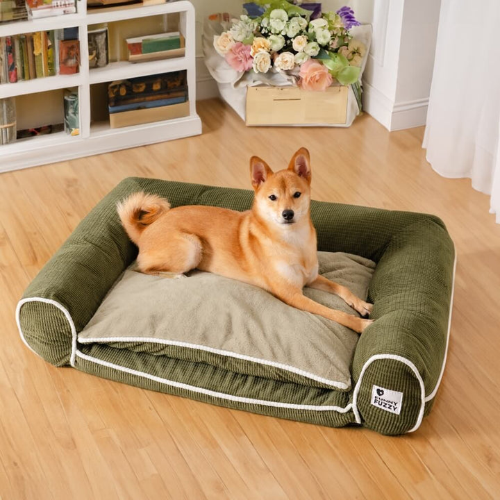 Deluxe flannel dog bed, orthopedic and washable, perfect pet supplies