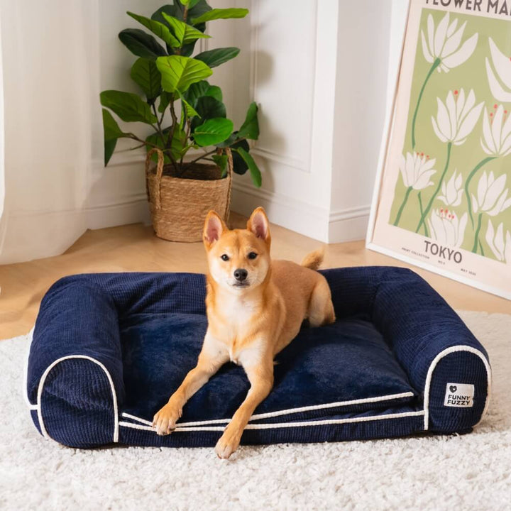 Washable flannel orthopedic dog bed, plush and cozy pet supplies
