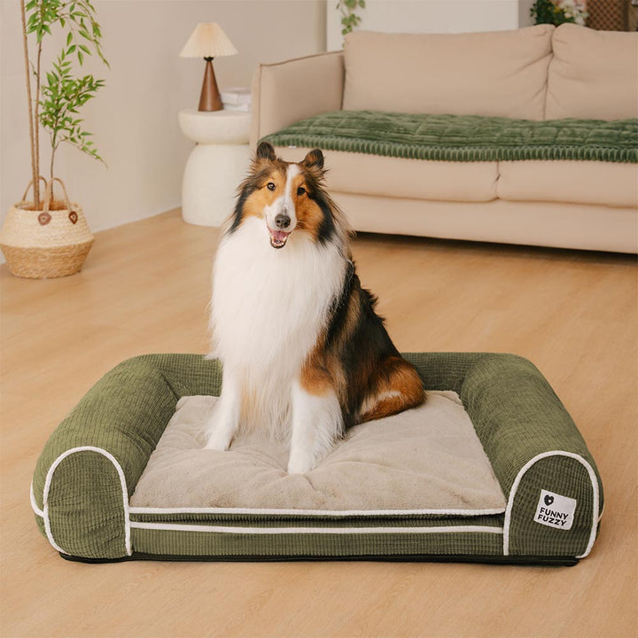 Large dog bed, flannel orthopedic sofa, washable and durable pet supplies