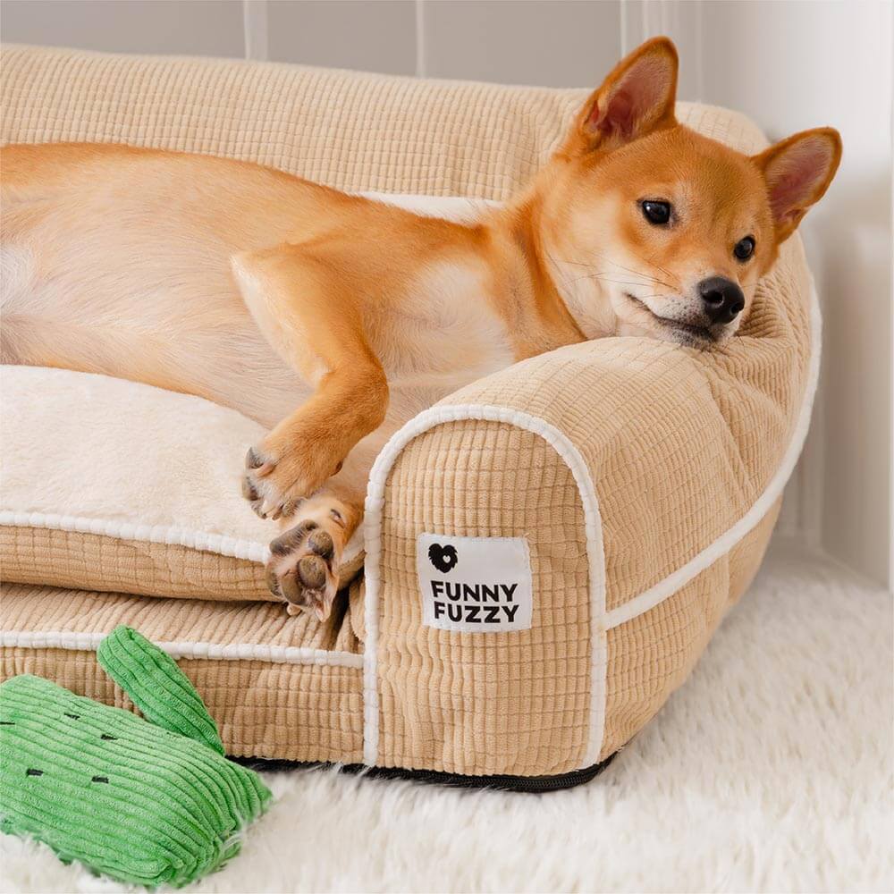 Orthopedic dog bed: flannel sofa design for comfort, washable pet supplies