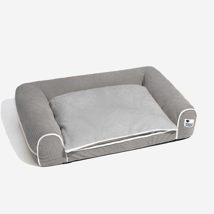 Premium flannel orthopedic dog bed, washable sofa for pet relaxation