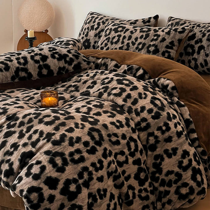 Soft velvet bedding with a beautiful floral pattern, adding a touch of luxury to any bedroom