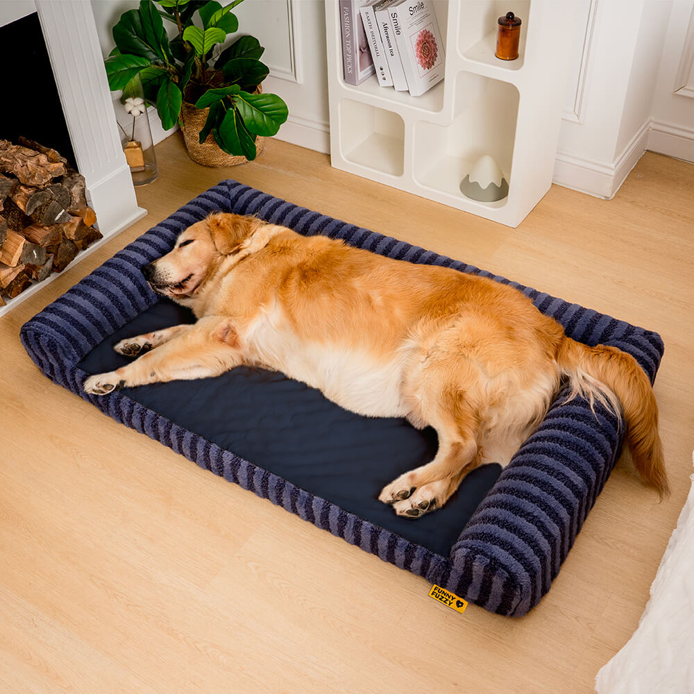Deluxe fluffy dog bed for large dog, orthopedic, washable