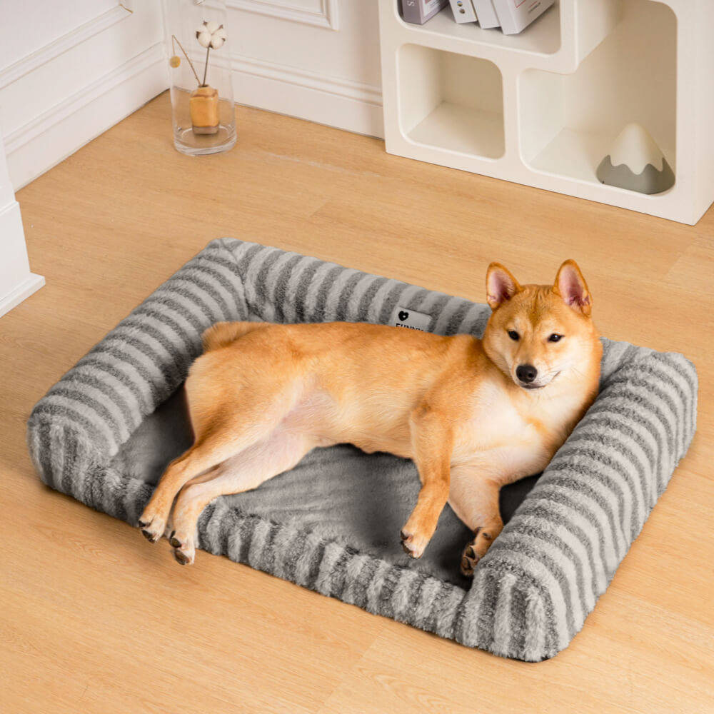 Orthopedic pet bed, fluffy, engineered for large dog comfort