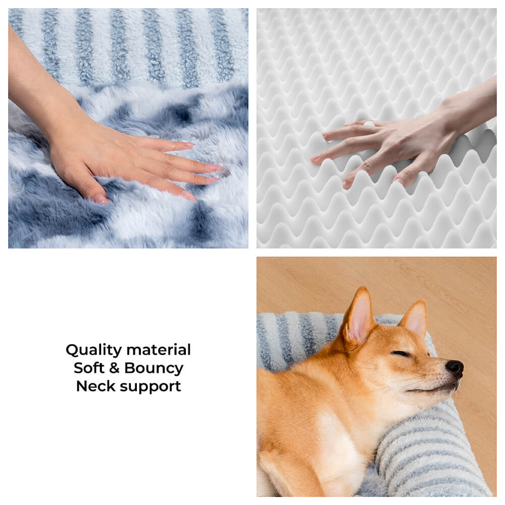 Fluffy dog bed, large size, designed for anxiety relief