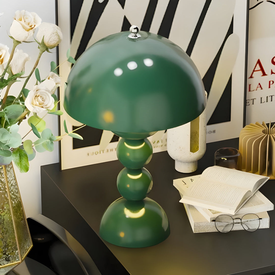 Elegant flower bud LED bedside lamp, dimmable for a cozy Scandinavian ambiance.