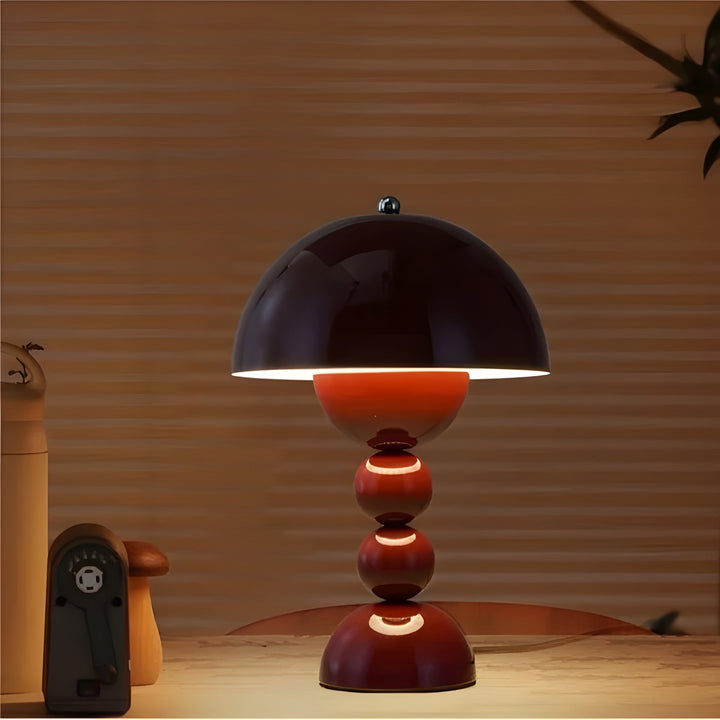 Dimmable LED desk lamp, Nordic flower bud motif, perfect for reading or work.