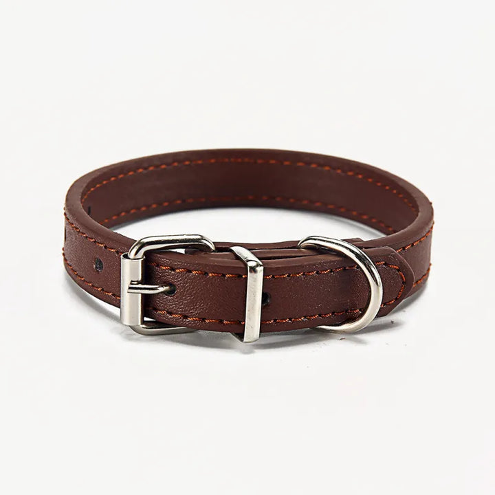High-quality genuine leather dog collar, an essential and durable pet walking accessory