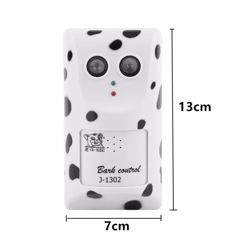 Ultrasonic dog bark control device on a leash, for pet training and behavior correction