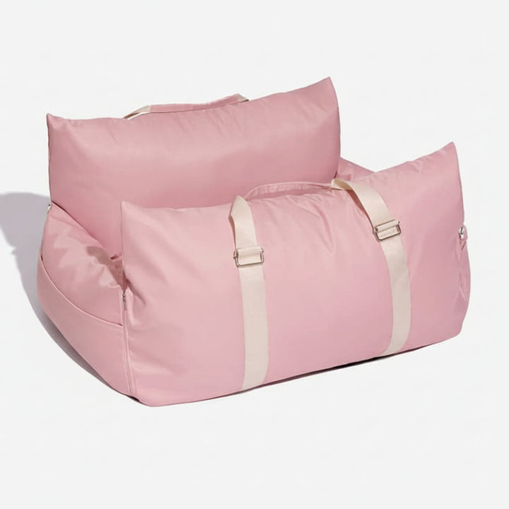 Essential for pet car travel: Dog booster seat, non-slip, washable, with built-in safety belt.