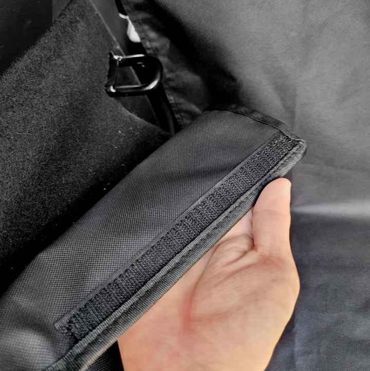 Non-slip pet travel mat for car boot, durable and easy to clean, essential dog car accessory.