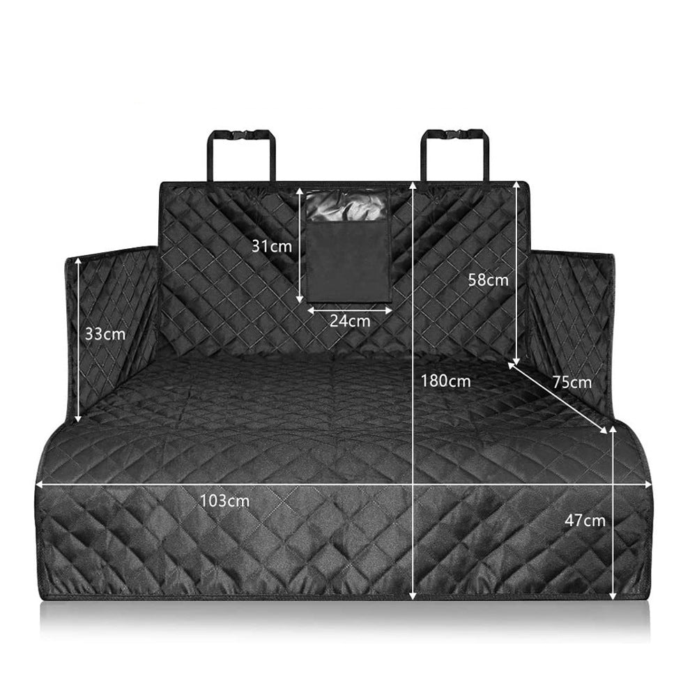 Universal pet boot cover in SUV, black car protection for dogs, easy clean pet supplies
