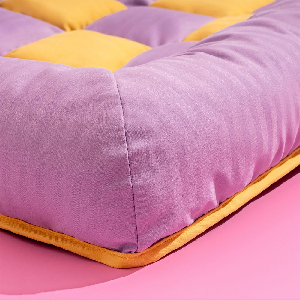 Stylish dog car seat, pet travel bed with side bolsters for added safety