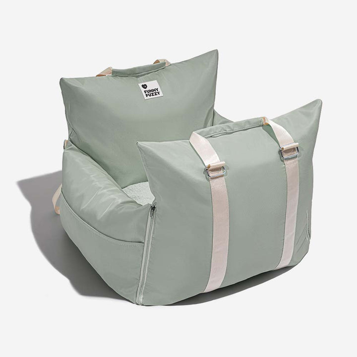 Durable dog car seat booster bed, designed for long-lasting pet travel safety.