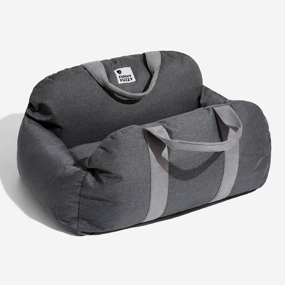 Medium dog car seat, sturdy construction, provides a safe haven for pets on the go.