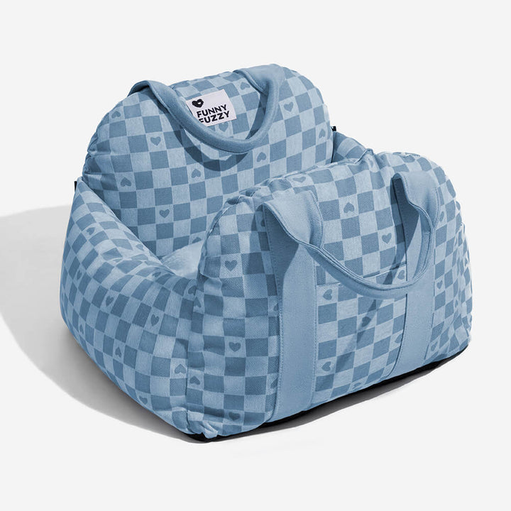 Washable dog car seat, fully removable cover for machine wash.