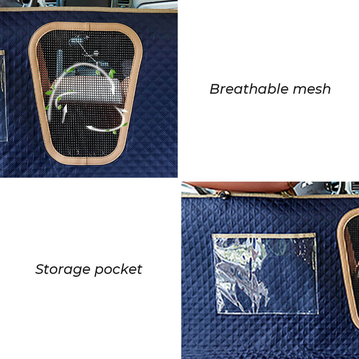 Unisex waterproof dog car seat cover, protecting backseat from pet messes.