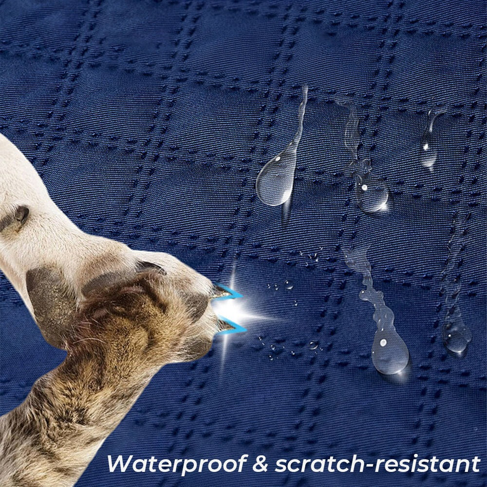 Dog car seat protector, easy-clean, dirt & scratch resistant, with mesh for pet safety and view