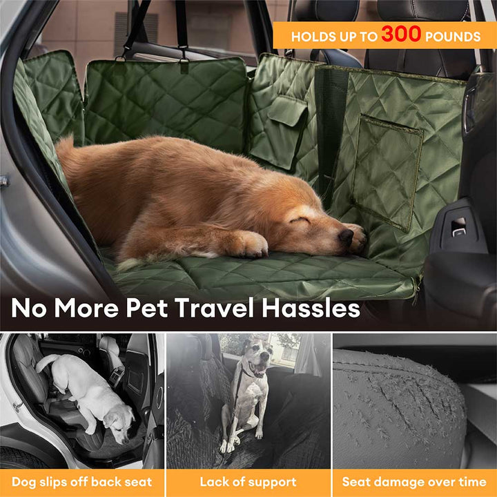 Close-up of the durable fabric of a dog car seat extender, built for pet adventures.
