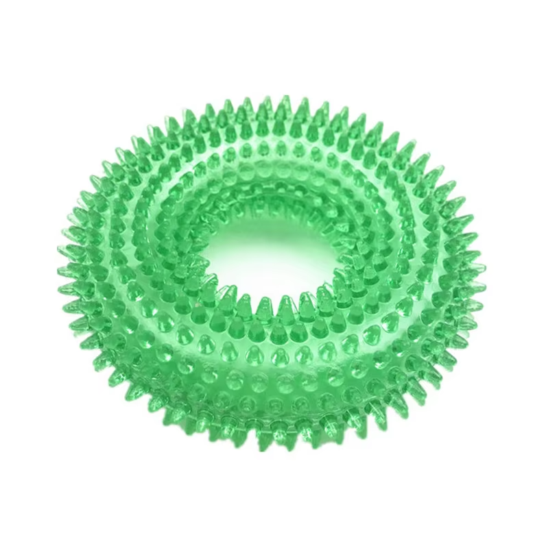 Interactive dog toy dental chew ring, perfect for engaging play and oral hygiene