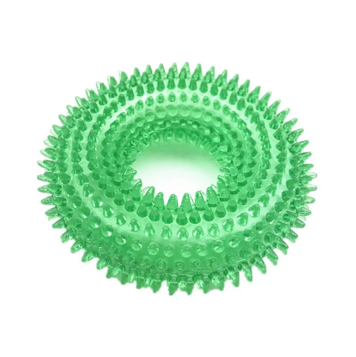 Interactive dog toy dental chew ring, perfect for engaging play and oral hygiene