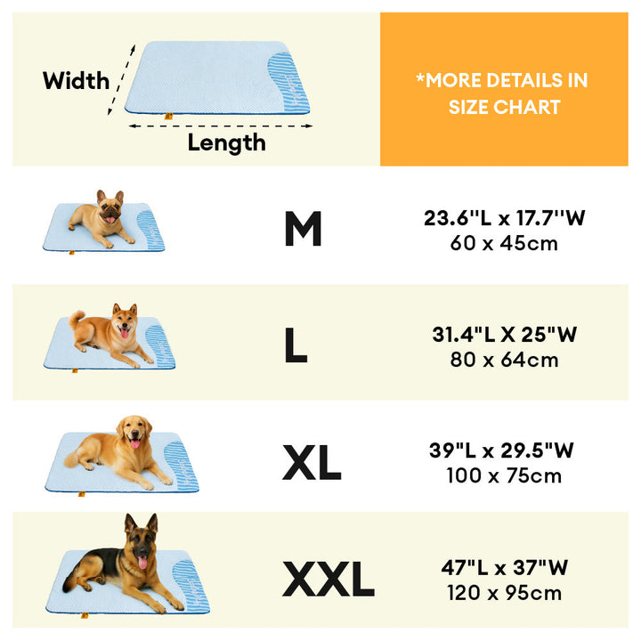 Environmentally friendly dog cooling mat, non-toxic materials for pet safety and comfort.