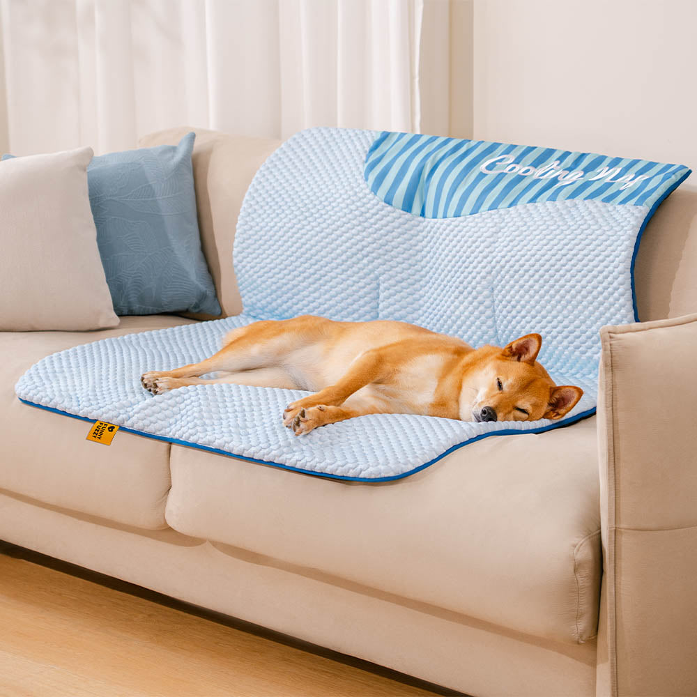 Close-up of the cooling gel technology in a dog mat, designed for ultimate pet comfort.