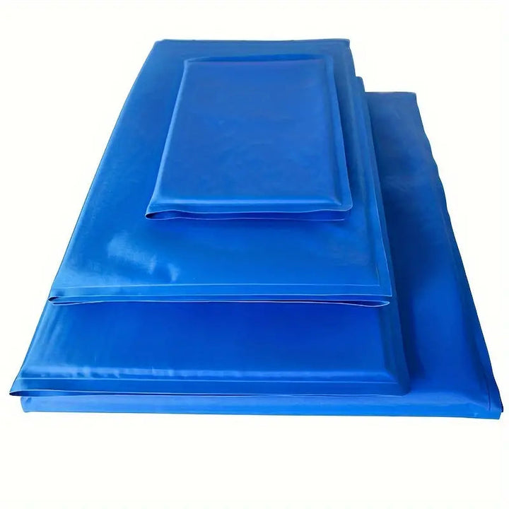 Non-toxic gel cooling mat for dogs, providing instant relief and a cool resting spot for pets.