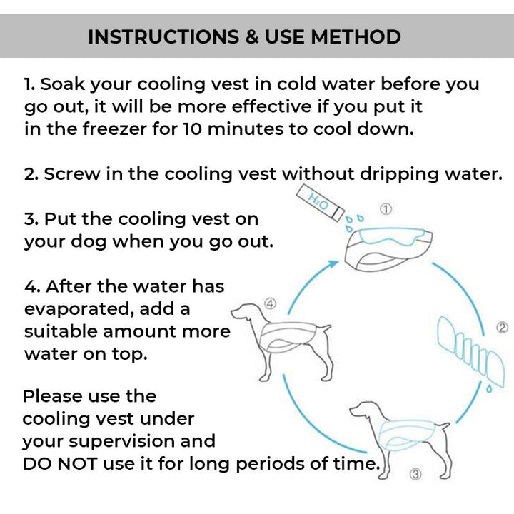 Dog summer vest with sun protection, featuring an adjustable fit for various dog sizes.
