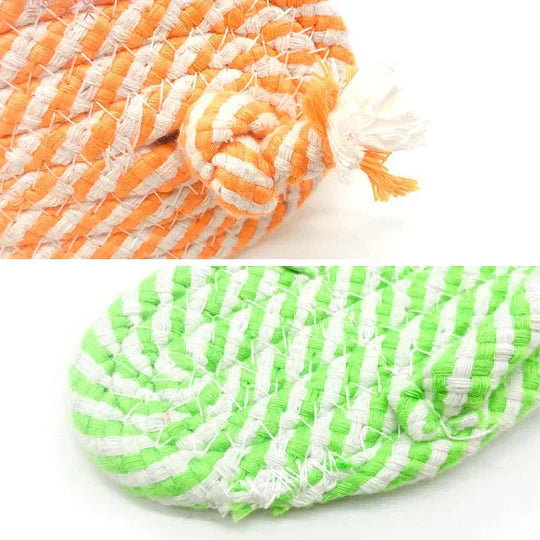 Cotton rope dog chew toy for dental health, pet care, and playtime, natural color