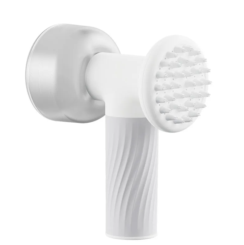 USB charging pet electric brush for dogs, featuring soft silicone bristles for massage and grooming.