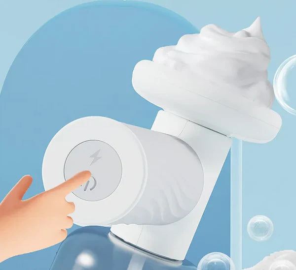 Dog grooming electric brush with soap bubble function, perfect for effective pet cleaning and shedding.
