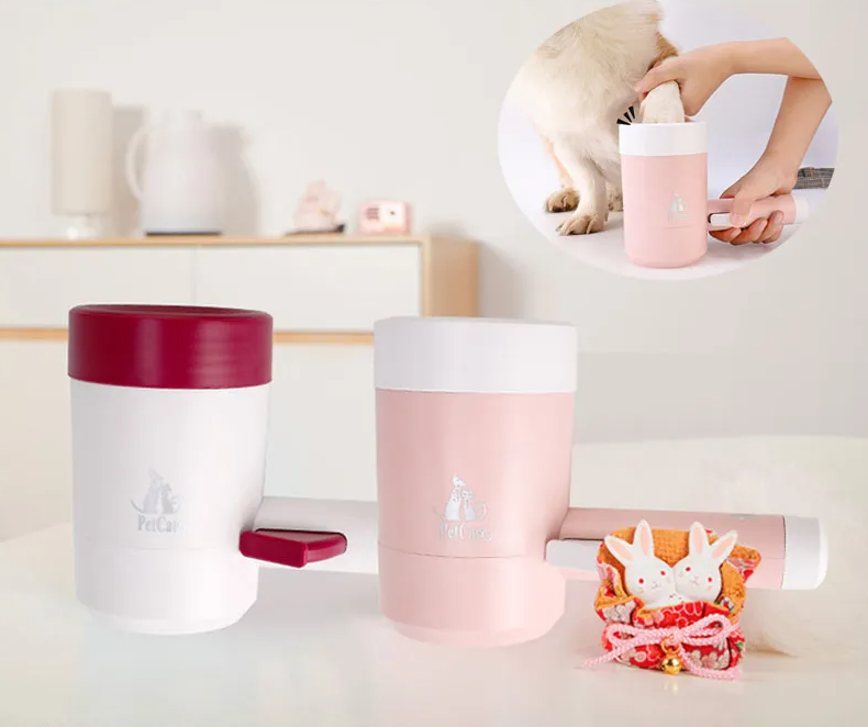 Electric paw cleaner and dryer, perfect for dog care and muddy paws, keeping floors clean