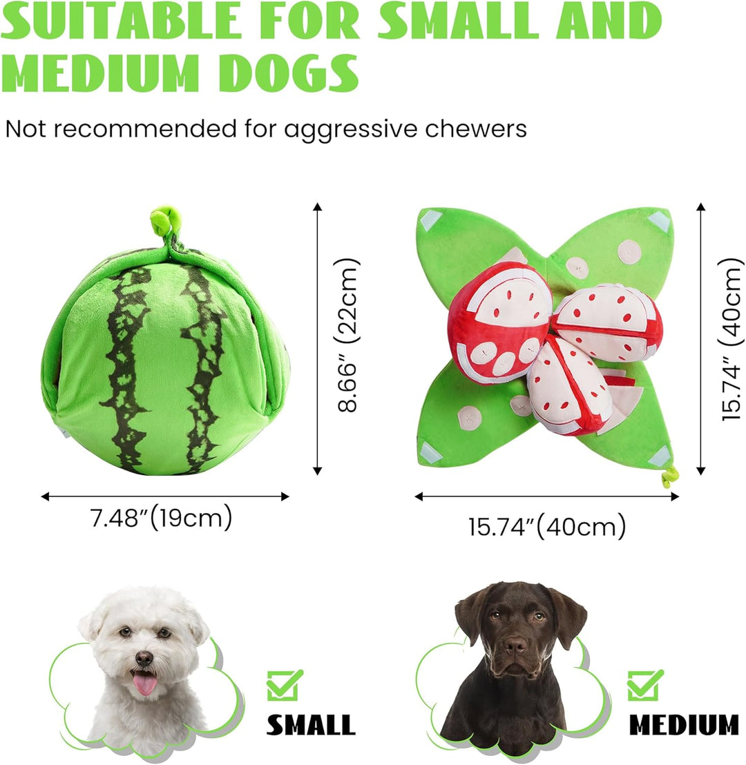 Dog Fruit Puzzle Plush Toy, interactive squeaky pet supplies for engaging play