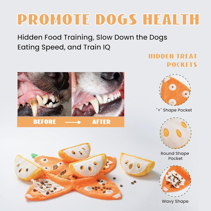 Pet supplies: Dog Fruit Puzzle Plush Toy for hide and seek fun and mental stimulation