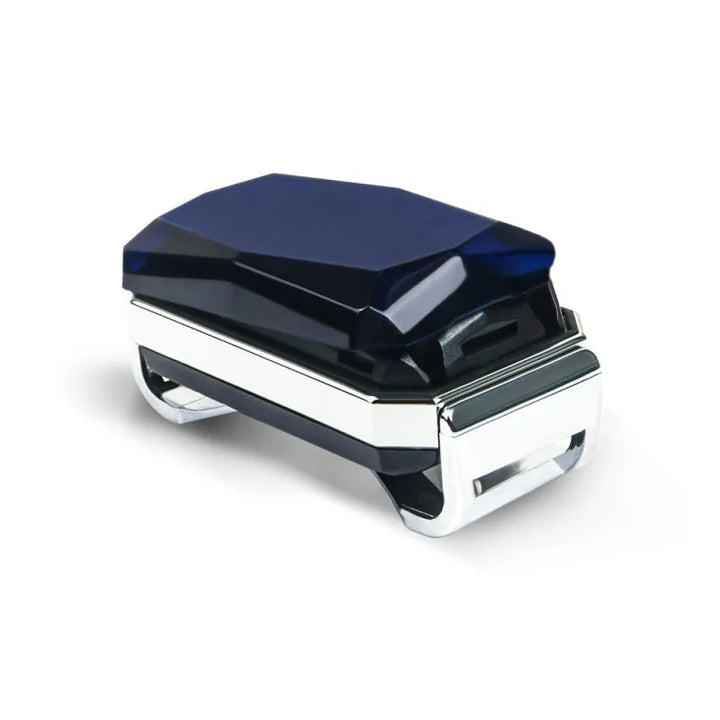 Water-resistant dog GPS tracker secured to a black pet collar, ensuring dog's safety and location