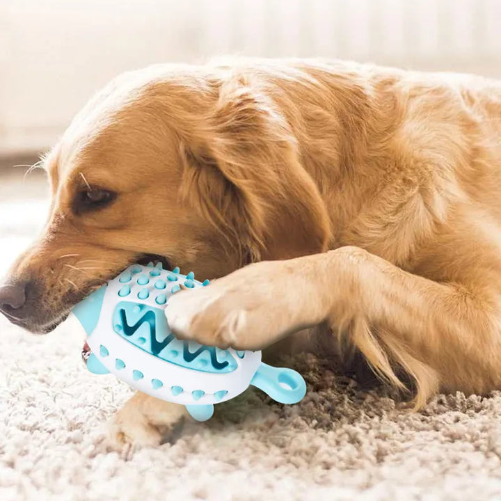 Interactive pet supplies: blue dog chew toy with hidden compartments for treats, fun enrichment