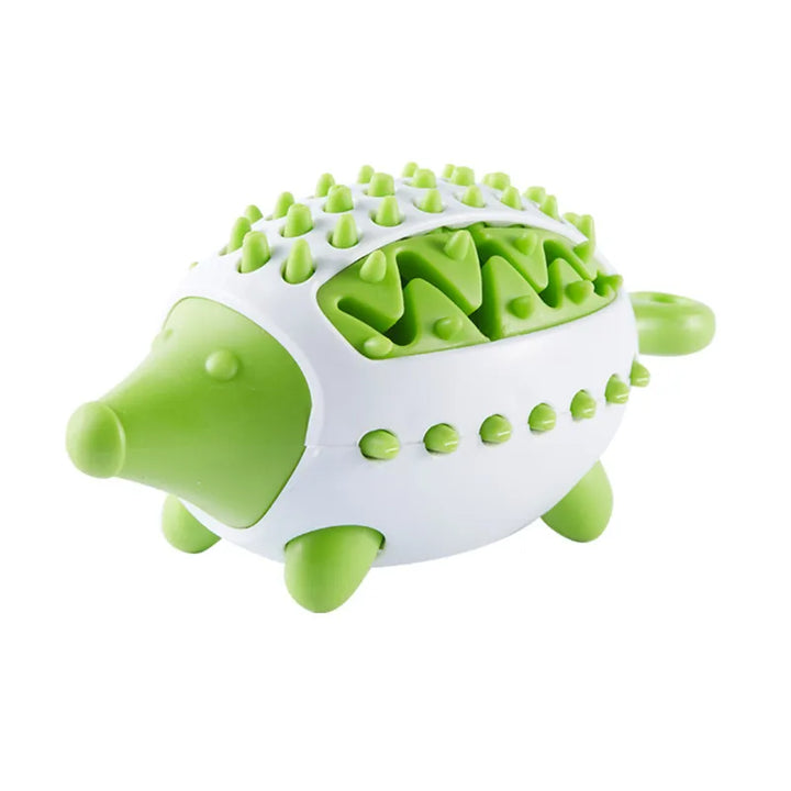 Blue interactive dog enrichment toy, chewable and dispenses treats to keep pets engaged