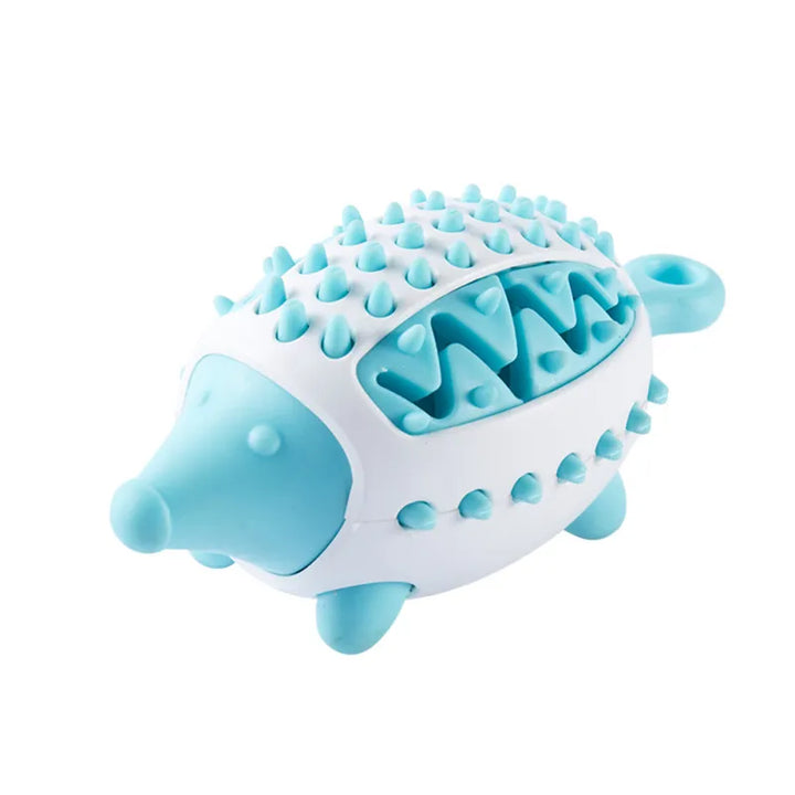 Engaging dog toy: blue interactive chew with treat dispensing design for mental exercise