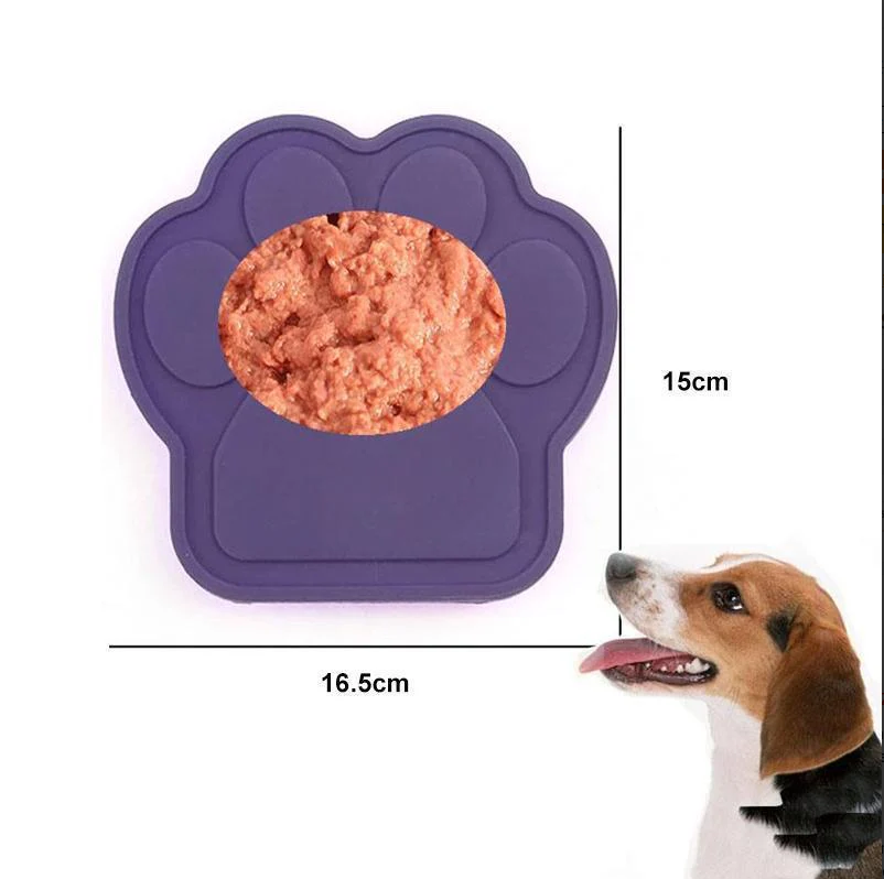 Close-up of silicone dog lick mat, a slow feeder for pet enrichment and calming