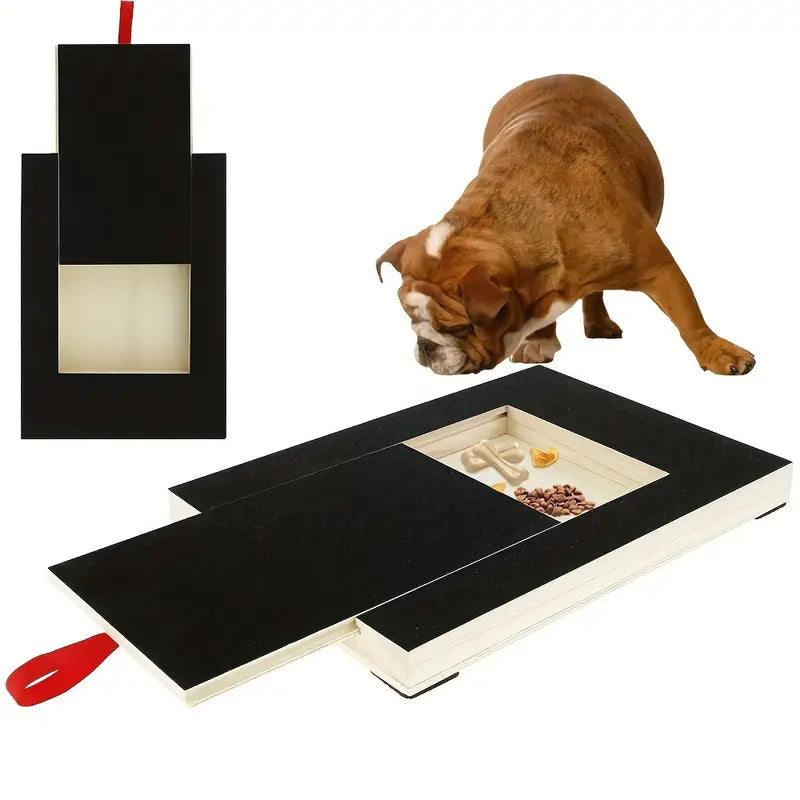 Pet training scratch board for dogs, offering natural nail care and treat dispensing fun