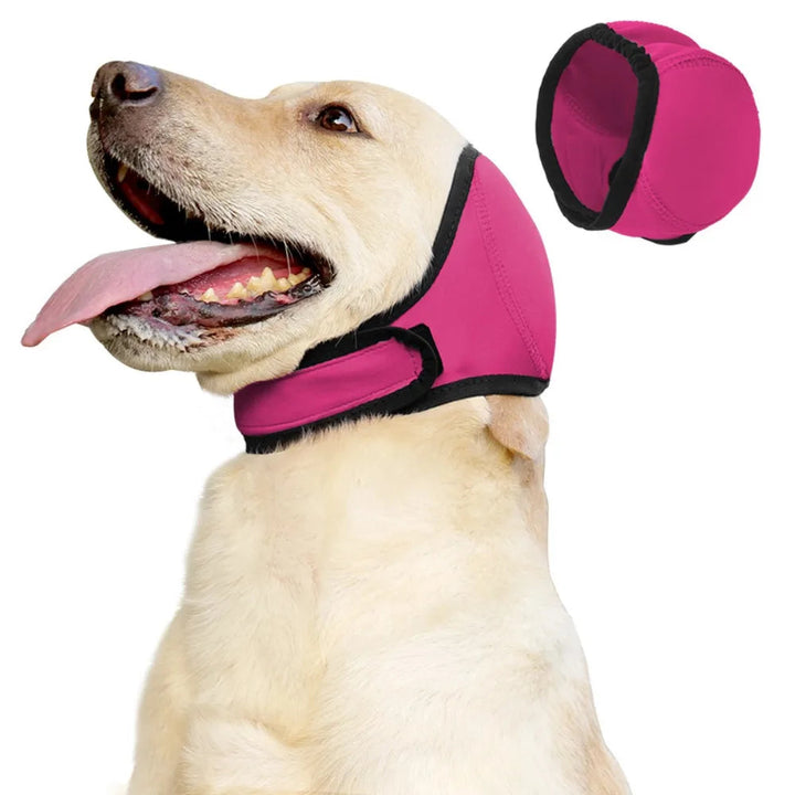 Durable dog ear muffs for noise protection, ideal pet accessory for firework anxiety and loud events.